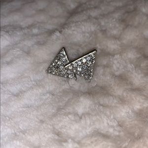 Silver Crystal Stud Earrings